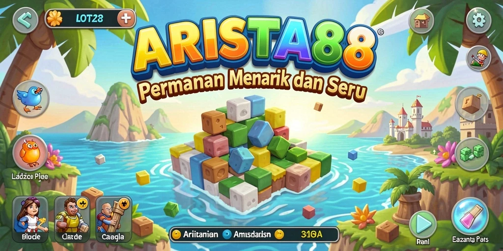 Tangkapan layar ARISTA88 menampilkan gameplay yang seru dan penuh warna.