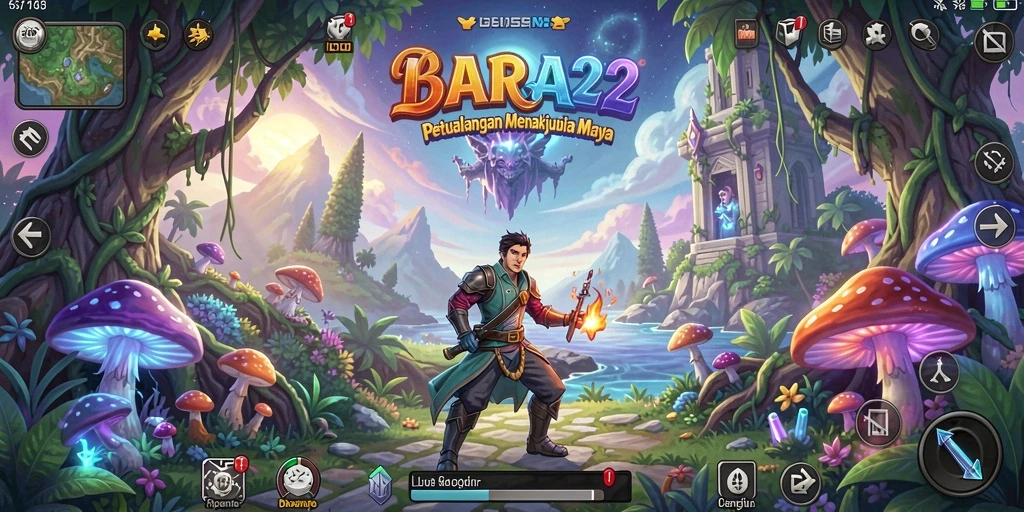 Tampilan gameplay epik di dunia BARA22.