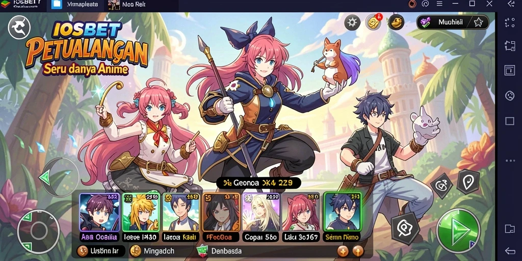 Tampilan grafis menakjubkan dari gameplay Anime di IOSBET.