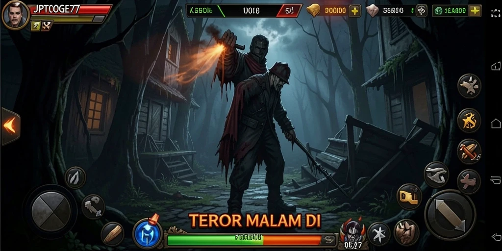 Tampilan menegangkan dari gameplay JPTOGEL77 yang menyeramkan.
