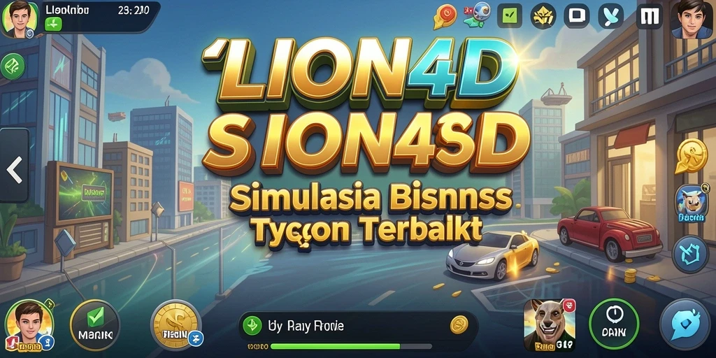 Tampilan gameplay seru dengan manajemen bisnis di LION4D.