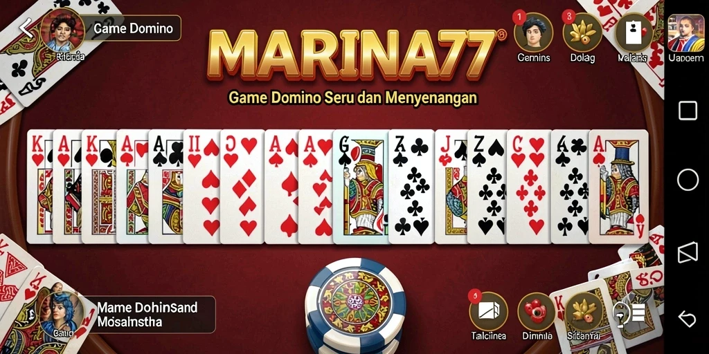 Gameplay seru Domino di MARINA77 dengan tampilan menarik.