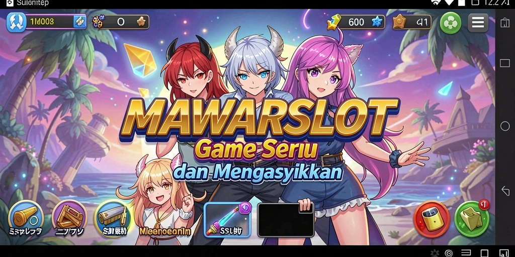 Screenshot gameplay MAWARSLOT yang menampilkan aksi seru dan karakter Anime.