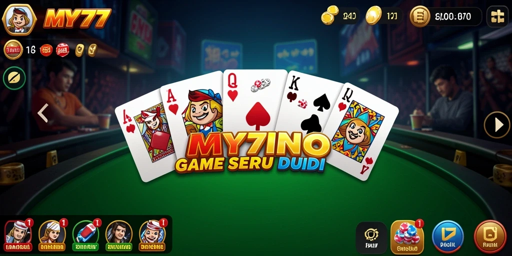 Tampilan gameplay seru dari MY777 Domino yang menarik.