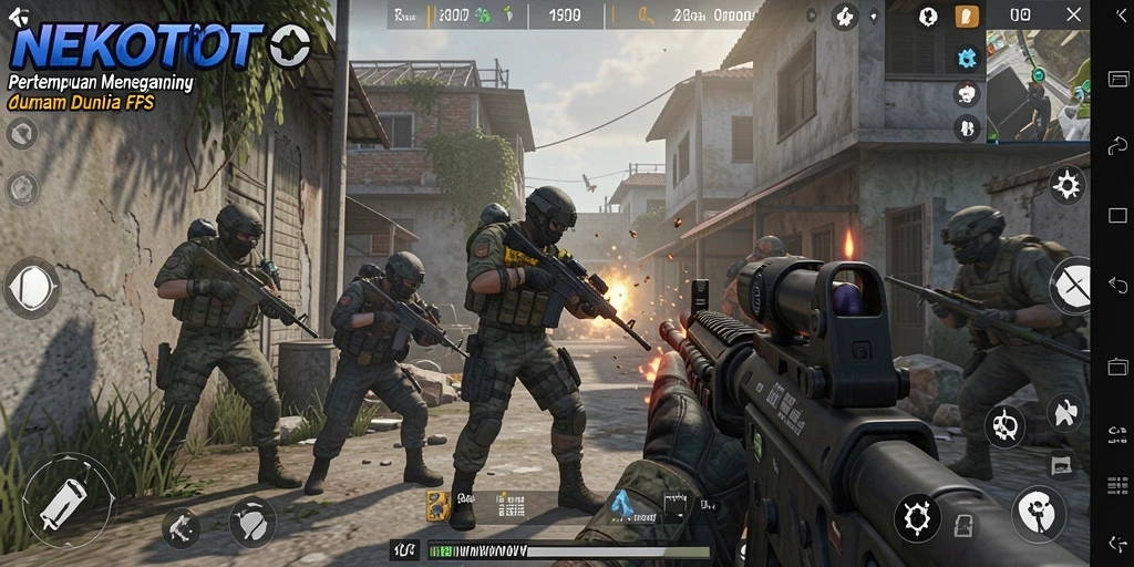 Tampilan gameplay menegangkan di dunia NEKOTOTO saat pertempuran berlangsung.