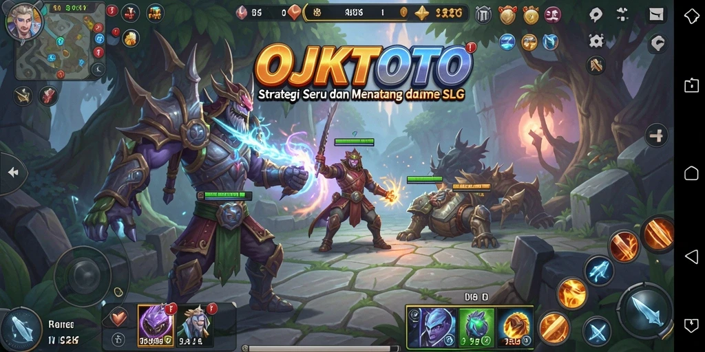 Screenshot gameplay OJKTOTO menampilkan momen pertempuran strategis.