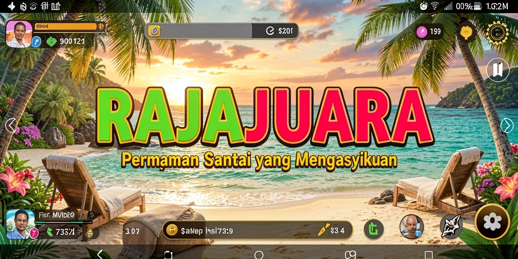 Tampilan gameplay RAJAJUARA yang penuh warna dan seru.