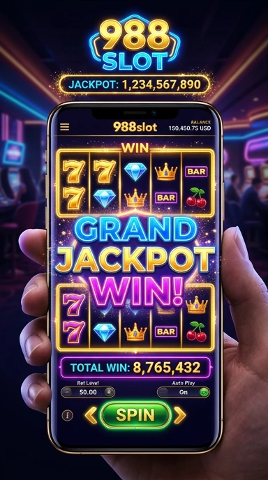 Screenshot tampilan antarmuka aplikasi 988slot yang menarik.